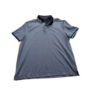Michael Strahan Polo Shirt Mens XL Gray Short Sleeve Tipped Collar Casual Top
